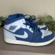 thumbnail image 4 of Ni - ke Ni - ke Mens Air Jordan 1 Mid 554724-400 Royal Ice Blue Shoes Sneakers 10.5 Retro, 4 of 5