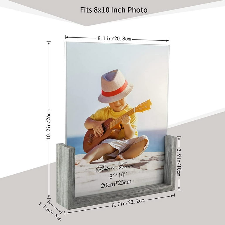 Spepla 8x10 Picture Frame Set of 2, Metal Frames Fits 8 by 10 Inch Photo  Tabletop