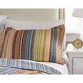 thumbnail image 4 of Greenland Home Fashions Katy Boho Stripe 100% Cotton Quilted Pillow Sham, Standard, 4 of 7