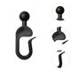 thumbnail image 4 of 56x ganchos para cortinas de cenador de cortinas profesionales para accesorios al aire libre kit de cortina de dosel negro a prueba de óxido, 4 of 5