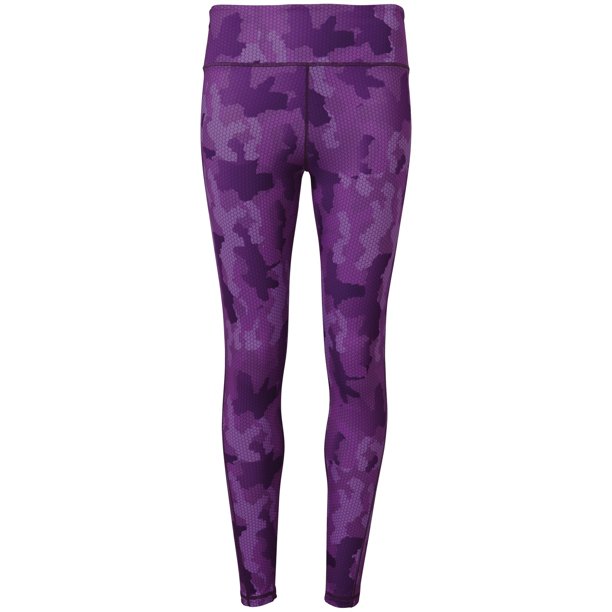 Tri Dri - Leggings de resistencia modelo Hexoflage para mujer (Púrpura Camuflaje)