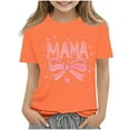 thumbnail image 2 of Frwgonr Big Girl Tees Mama's Boy Tee Shirt Top Summer Short Sleeve Clothes for Mother's Day Orange, Size 3-16 Years, 2 of 5