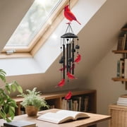 Cardinal Wind Chimes for Outside,Metal Cardinal WindChimes Gifts for Women Men, Bird Wind Chimes,Cardinal Wind Bell Pendent Decoration for Outdoor,Garden,Patio,Backyard ,Love Gift Hanging Wind Chime