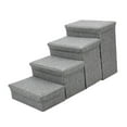thumbnail image 5 of Stgfyxgs Dog Stairs Ladder Pet Steps Climbing Pet Supplies Dog Ramp Puppy Stairs Dog Climbing Ladder Folding Pet Steps for Indoor Dogs Gray, 5 of 9
