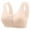 Brown, variant on LYEAA Front Closure Bras for Women No Underwire Plus Size Push up Padded Wireless Daily Bras Wirefree Wide Strap Support Lift Soft Bralette Breathable Comfort Sleeping Bras Green L