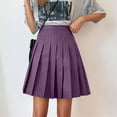 thumbnail image 2 of YUEHUA Girls Pleated Mini Skirt, High Waist A-Line Skater Skirt, Casual School Uniform Tennis Skirt for Summer Daily Party Wear, 2 of 5