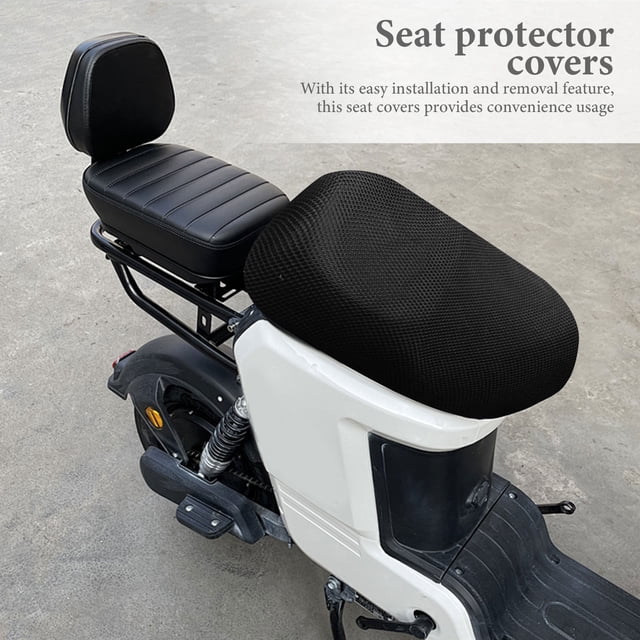 AURARMLET Protector De Asiento De Motocicleta Negro Con Estable Y Duradera