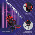 thumbnail image 2 of Silla Gaming Titano Roja Ergonómica Con Reposapiés Retráctil Reclinable Cojines Lumbar y Cervical, 2 of 6