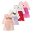 thumbnail image 2 of Emy Dola Little Girl Long Sleeve Tutu Dress Cotton Casual Applique Tulle Dresses Tollder Kids A-line Christams Party Dress, 2 of 11