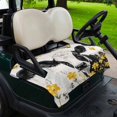 thumbnail image 2 of Golf Cart Seat Covers for 2 Seater,Farmhouse Cow Microfiber Cart Seat Towel Blanket,Spring Pastoral Yellow Floral Vintage Absorbent Breathable Non Slip Bench Seats Protector for Golf Course 51"x31", 2 of 9