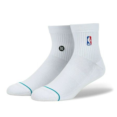 - Stance Men's NBA Logoman Quarter Socks White