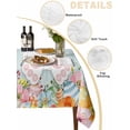 thumbnail image 5 of Easter Bunny Suqare Tablecloth - 60 x 60 Inch, Easter Eggs Spring Farmhouse Wood Grain Teal Blue Waterproof & StainResistant Tablecloth, Washable Oil-proof Table Cover for Dining/Party/Wedding/Buffet, 5 of 9