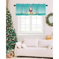 thumbnail image 6 of Christmas Valances for Windows Santa Claus Beach Christmas Kitchen Curtain Valances Rod Pocket Merry Christmas Blue Window Curtain Treatment Curtains Seasonal Valance Christmas Decor, 54x18 Inch, 6 of 6