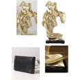 thumbnail image 5 of Estatua creativa de pareja besándose - Estatua dorada Resina Besándose Amante Escultura Escritorio Arte moderno Figura Decoración de mesa para el hogar Oficina Sala de estar JAMW Sencillez, 5 of 5