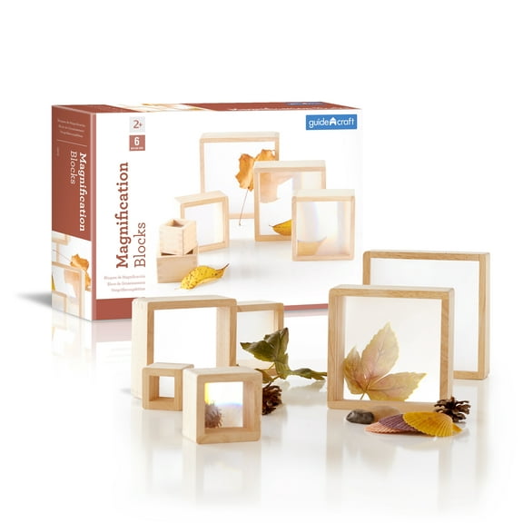 Guidecraft Magnification Blocks: STEM Building Educational Toy Set for Kids