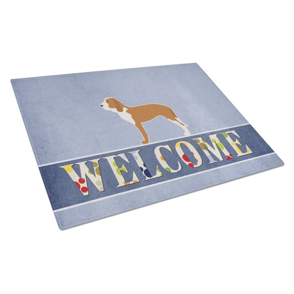 Spanish Hound Welcome Glass Cutting Board Large