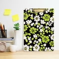 thumbnail image 2 of FORMRS Acrylic Clipboard with Low Profile Clip Standard A4 Letter Size, 12.5" x 9", Green Flower Pattern, 2 of 8