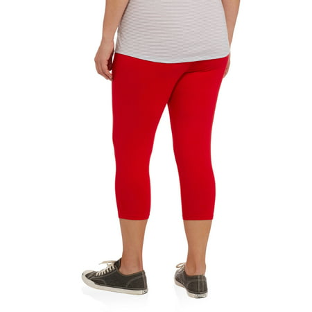 Faded Glory - Women's Plus-Size Essential Capri Leggings - Walmart.com