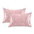 thumbnail image 2 of Love Flower Pillowcase Queen Size 30''x20'' Satin Double-Sided Print Soft Wrinkle Resistant, 2 of 9