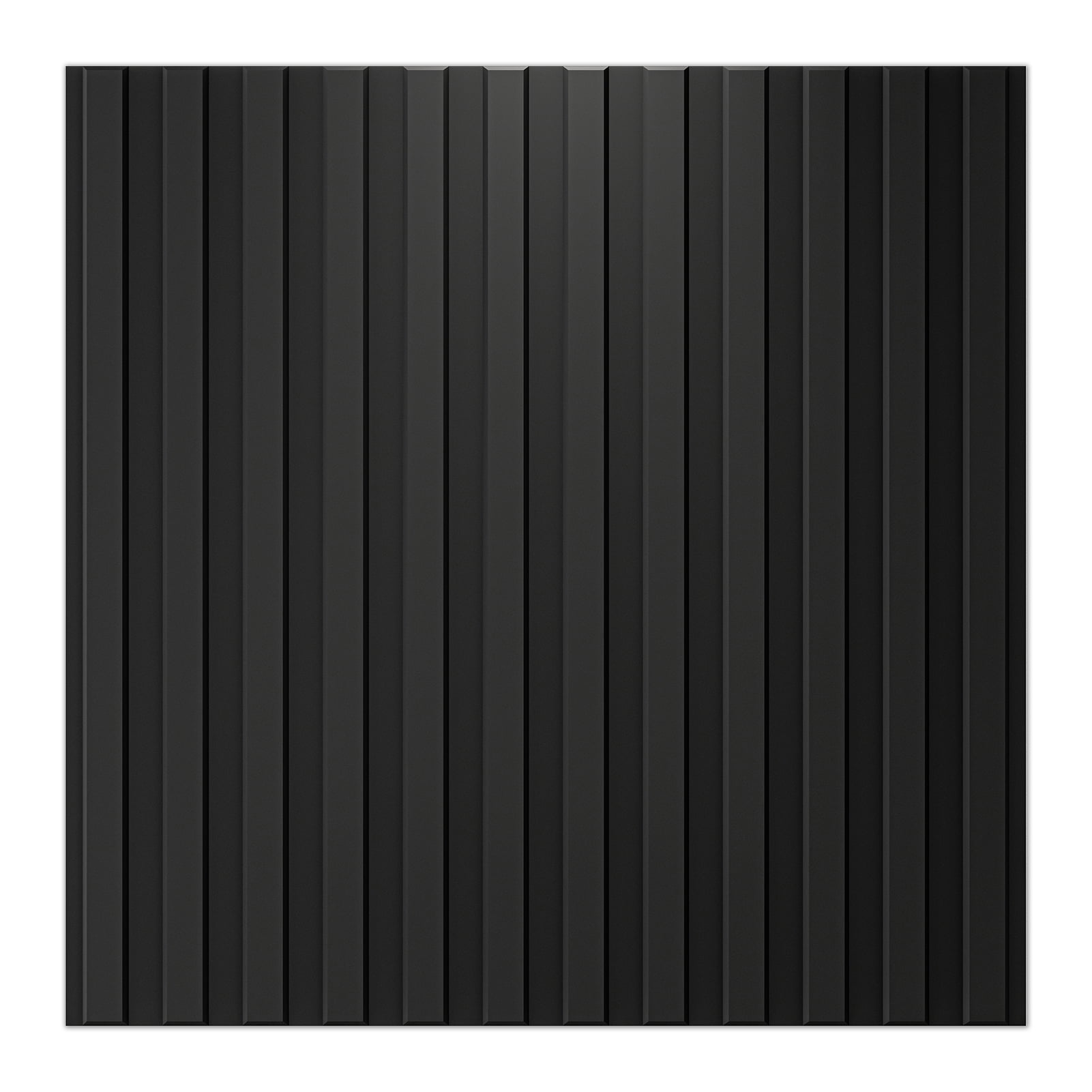 Art3d 19.7"x19.7" Black PVC 3D Slat Wall Panels, 12 Pieces Pack