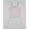 thumbnail image 1 of Blusa GUESS con mangas de encaje para mujer morado mediano Pull-over, 1 of 2