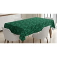 thumbnail image 1 of Ambesonne Floral Tablecloth Rectangular Table Cover, Blossoming Vivid Nature, 60"x84", Jade Green Pale Green, 1 of 3