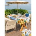 thumbnail image 5 of Outdoor Tablecloth with Umbrella Hole for Patio/Picnic/Party/Camping, Sunflower Gnomes Waterproof Table Cloth Rectangle Table Cover Washable, Summer Botanical Floral Grey Plaid (60"x 120"), 5 of 8