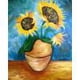 thumbnail image 2 of Cuadros Decorativos Pintura al óleo por números Florero Girasol Cuadro sin marco Craft Kit para sala de estar Wdftyju embutido en tela, 2 of 9