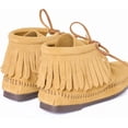 thumbnail image 3 of Minnetonka Women's Classic Fringe Hardsole, Tan, Size 8.5, 3 of 5