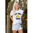 thumbnail image 3 of But First Tacos Tuesday Funny Food Plus Size Crewneck Graphic Tee Shirt Brisco Brands 2X, 3 of 4