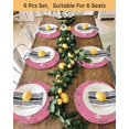 thumbnail image 4 of 15 Inch Round Placemats Set of 4, Pink Birthday Non Slip Heat Insulation PP Table Mats, Colorful Confetti Ribbons Polka Dots Classroom Washable Place Mats for Kitchen Dining Party Table Decor, 4 of 7