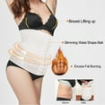 thumbnail image 6 of HONGLONG Women's Waist Trainer Corset Tummy Control Body Shaper with Adjustable Hooks Beige 5XL, 6 of 9