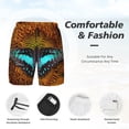 thumbnail image 5 of Lsque Mens Swim Trunks Butterfly Alighted On Sunflowers Pattern - Bathing Suit Compression Liner - Beach Swim Shorts Swimwear - (S-3XL) - Stretch Quick Dry -Large, 5 of 9