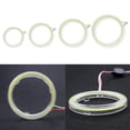 thumbnail image 5 of 2pcs 60/70/80/90/100/110/120MM Car Headlight Angel Eye Lights LED COB White Light Motorcycle Auto Lamps Car Headlight, 5 of 11