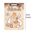 thumbnail image 3 of Reclining Capybara Flip Clipboard Cute Animal Hardboard Writing Pad with Secure Metal Clip 9 X 12 Inch for School Travel And, 3 of 5