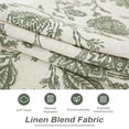 thumbnail image 6 of DriftAway Freda Jacobean Floral Linen Blend Blackout Thermal Insulated Energy Saving Privacy Window Linen Curtain Valance Rod Pocket 2 Layers Single 52 Inch by 14 Inch Plus 1.75 Header Loden Green, 6 of 8