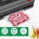 thumbnail image 2 of Máquina selladora al vacío, selladora de alimentos automática compacta de un solo toque con luces indicadoras LED, selladora al vacío con cortador incorporado para alimentos húmedos y secos (plateada, 2 of 7