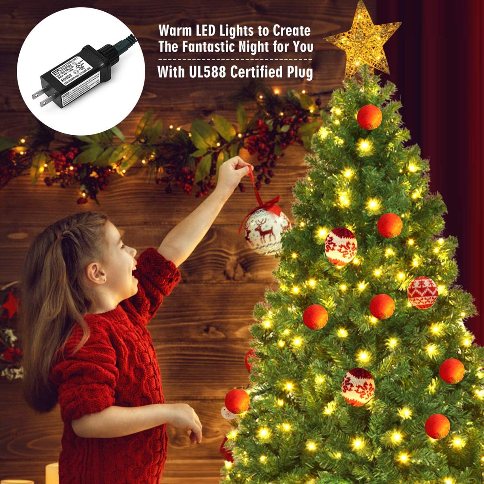 Gymax 7.5FT Pre-Lit Christmas Tree Hinged Artificial Tree w/ Metal Stand LED Lights