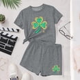thumbnail image 6 of Amidoa Girls Summer Outfits Short Sleeves T-Shirts and Kids Casual Summer Short Clothing Set Gray Size 12, 6 of 6