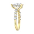 thumbnail image 4 of ARAIYA FINE JEWELRY 10K Yellow Gold Pear and Round Shape Lab Grown Diamond Prong-Set Engagement Ring Size 7.5 (1 1/2 cttw, D-F Color, VS Clarity), 4 of 6