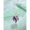 thumbnail image 5 of VESITIM Infinite Heart Pendant Sterling Silver Butterfly Necklace for Women Jewelry Gift with Birthstone February Created Amethyst, 5 of 7