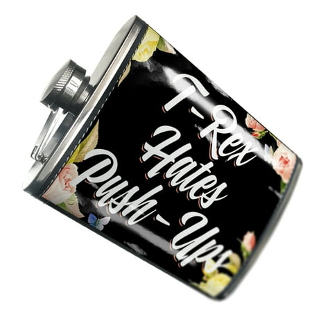 

NEONBLOND Flask Floral Border T-Rex Hates Push-Ups