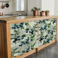 thumbnail image 6 of Blueberry Botanical Tier Curtains 24 Inch Length, Spring Leaves Branches Farmhouse Cafe Short Curtains for Bathroom Over Sink, Small Kitchen Curtain Light Filtering Tiered Drapes 2 Panels 27.5"Wx24"L, 6 of 8
