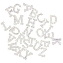 26pcs Rhinestone Letters Iron On Glitter Letters Stickers Iron On Embroidery Letters