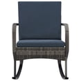 thumbnail image 4 of vidaXL Rocking Chair Outdoor Patio Rocking Chair with Cushion Poly Rattan, 4 of 16