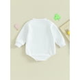 thumbnail image 4 of Bagilaanoe Newborn Baby Girl Spring Romper Sweatshirt Long Sleeve Bodysuits Letter Print Pullover 3M 6M 12M 18M Infant Casual Tee Tops, 4 of 8