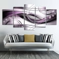 thumbnail image 6 of Fule 5 Panel Purple Picture Artwork Oil Painting on Canvas Stretched and Framed Giclee Print Home Decoration Living Room Bedroom Wall Art Hanging, 6 of 9