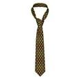 thumbnail image 1 of XMXY Halloween Death Skull Mens Necktie Ties , Yellow Formal Bussiness Wedding Party Printed Tie, 1 of 9
