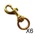 thumbnail image 1 of DYNWAVECA 3-6pack Solid Brass Swivel Snap Hook Clip Key Holder Key Chain 6 Pcs, 1 of 7