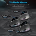 thumbnail image 6 of Wireless Vertical Ergonomic Gaming Mouse with Digital Display, Tri-Mode Connectivity, 7 Programmable Buttons, RGB Backlit, 4000 DPI, Rechargeable Mouse for PC Laptop Mac, 6 of 9